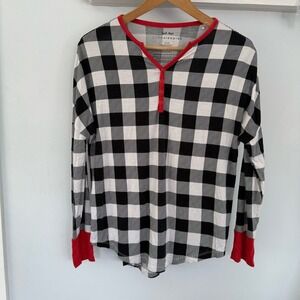Little Sleepies‎ Holiday Buffalo Plaid Women's Small Pajama Top